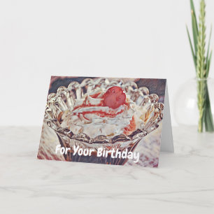 Söta Sundae Birthday Greetings Card Kort