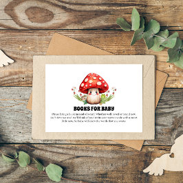Söta svamp nyckelpiga Baby Shower Böcker för Bebis Tilläggskort