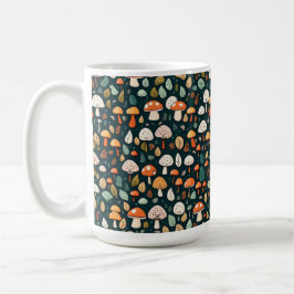 Söta svampblad cottage core design kaffemugg