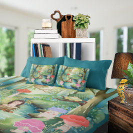 Söta Svampmänniskor och Vänner Täcke Kudde