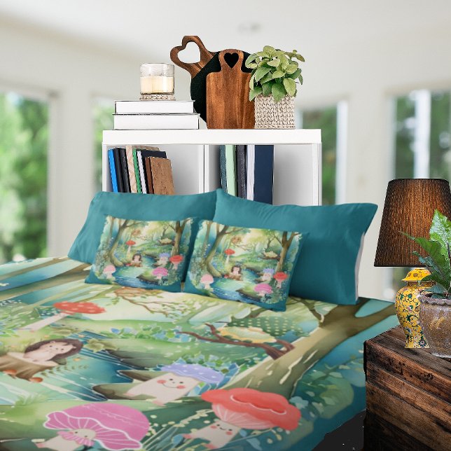 Söta Svampmänniskor och Vänner Täcke Kudde (Skapare uppladdad)