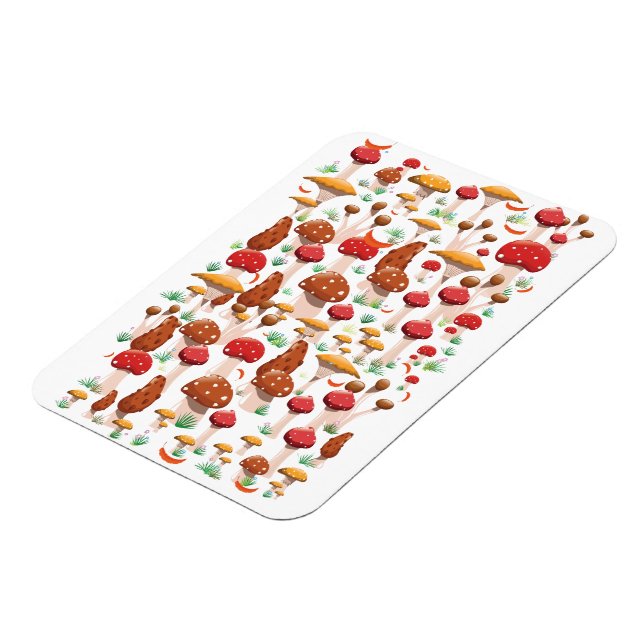 Söta Svampmönster Magnet (Vänstra Sidan)