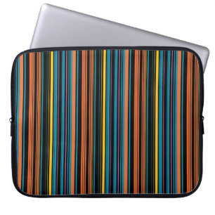 Söta svarta blåa ränder laptop fodral