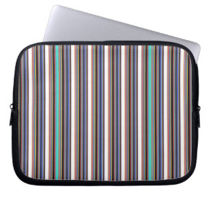 Söta svarta blåa ränder laptop fodral
