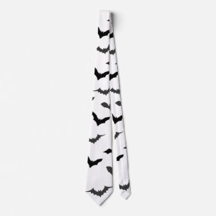 Söta svarta fladdermöss Halloween-mönster Slips