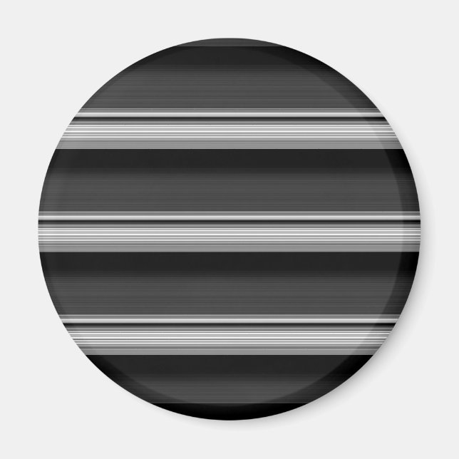 Söta svarta gråa ränder magnet (Framsidan)
