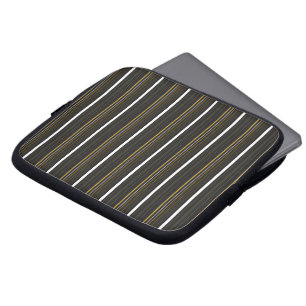 Söta svarta gula ränder laptop fodral
