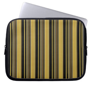 Söta svarta gyllene ränder laptop fodral