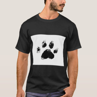 Söta svarta hundälskare tass t shirt