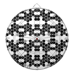 Söta svarta vita hex-data-mönster darttavla