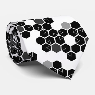 Söta svarta vita hex-data-mönster slips