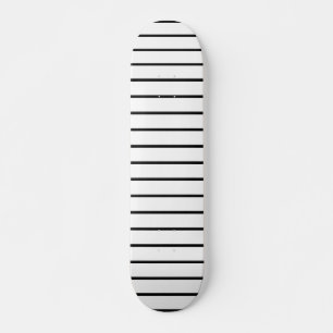 Söta svarta vita ränder mini skateboard bräda 18,5 cm