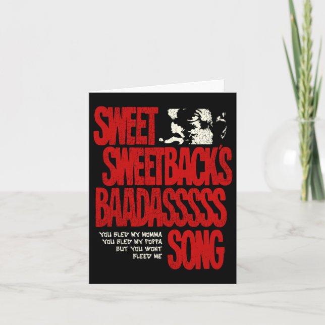 Söta Sweetbackar Baadsss Sång Kort (Framsida)