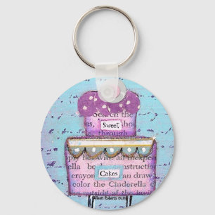 Söta tårtor Keychain Nyckelring