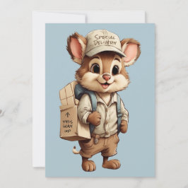 Söta Tecknade Djur Specialleverans Alla Tillfällen Julkort
