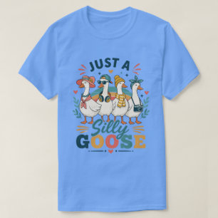 Söta Tecknade Fågelvänner Rolig Grafisk Design T Shirt