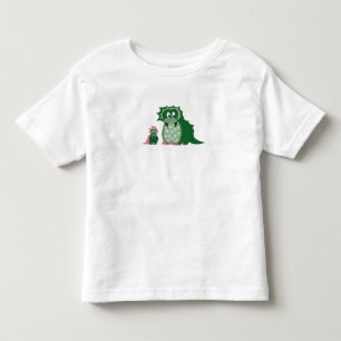 Söta tecknade gröna drakar tee