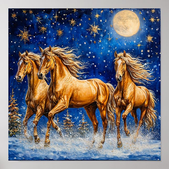 Söta Tecknade Hästar Poster (Framsidan)