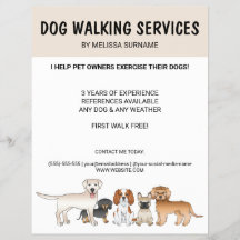 Söta Tecknade Hundar - Hundpromenadtjänster