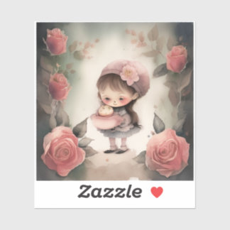 Söta tecknader klistermärken