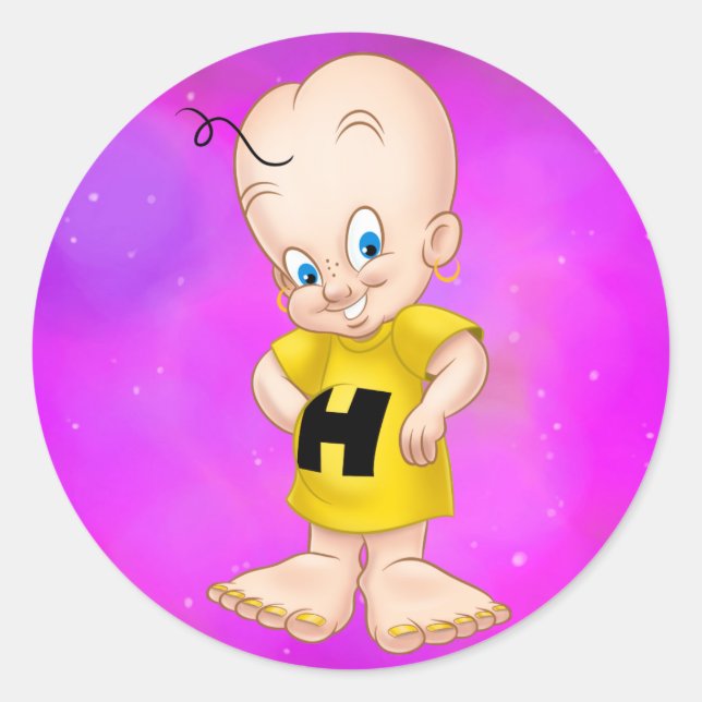 Söta tecknader runt klistermärke (Framsida)