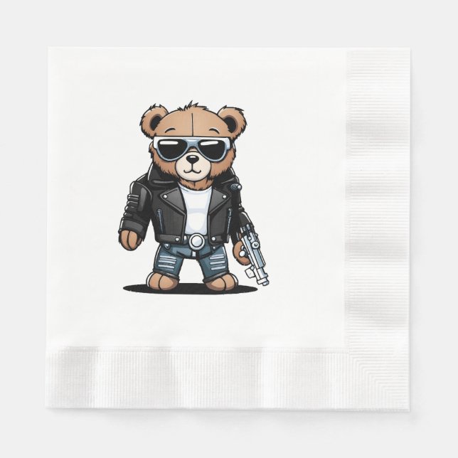 Söta Teddy-memes Pappersservett (Framsidan)