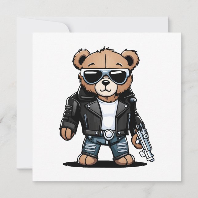 Söta Teddy-memlar Inbjudningar (Framsida)