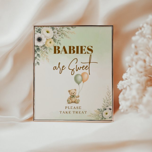 Söta Teddybjörn Babies Är Söta Efterrätt Poster (Skapare uppladdad)