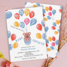 Söta teddybjörnballonger Baby pojke Baby Shower