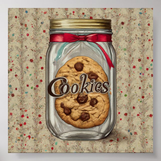 Söta Temptations: Chocolate Chip Cookie Burk Poster (Framsidan)