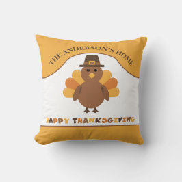 Söta Thanksgiving-kalkon Kudde