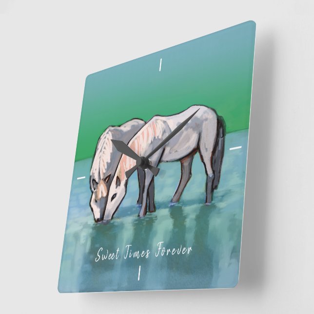 Söta tider för stora klossar fyrkantig klocka (Vinkel)