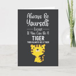 Söta Tiger Älskare Kort Roligt Djur Wlidlife Humor