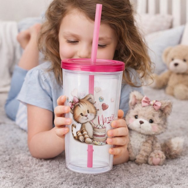 Söta tiger med hjärta-desserter  take away mugg (Skapare uppladdad)