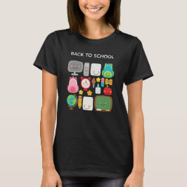 Söta tillbaka till skolan Kawaii klassrumsartiklar T Shirt