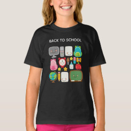 Söta tillbaka till skolan Kawaii klassrumsartiklar T Shirt