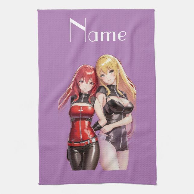Söta tjejer Anime Thunder_Cove Kökshandduk (Vertikal)