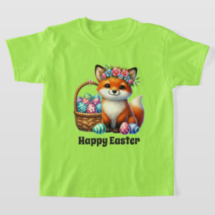 Söta tjejer Glad påsk räv T Shirt