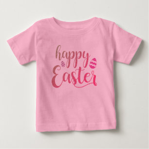 Söta tjejer Glad påsk Rosa glitter T Shirt