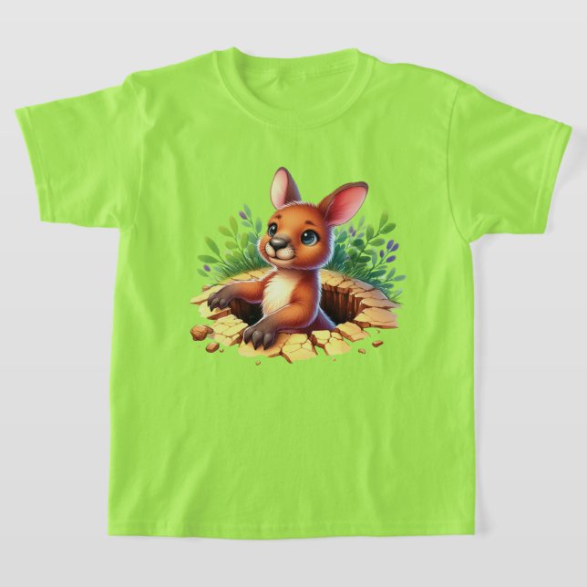 Söta tjejer känguruälskare  t shirt (Laydown)