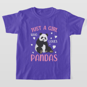 söta tjejer panda björn älskare ordkonst t shirt