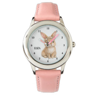 Söta tjejer Rosa kanin Kanin Armbandsur