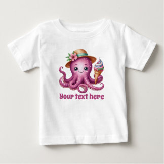 Söta tjejer strand bläckfisk lägg till text  t shirt