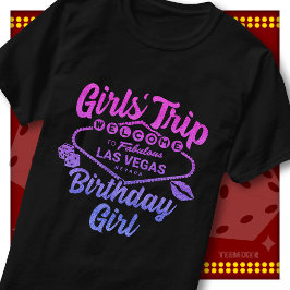 Söta tjejers resa Vegas födelsedagsflicka partytru T Shirt