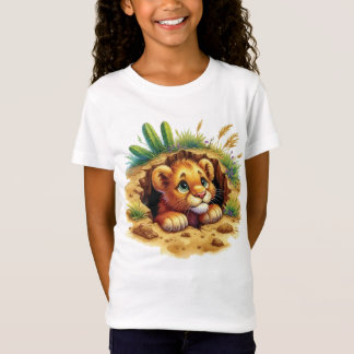 Söta tjejors lejonälskare t shirt