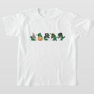 Söta tomtar som håller lyckosamma bokstäver St. Pa T Shirt