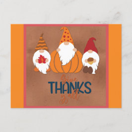 Söta Tomtar Tackar Allihopa Höst Vykort