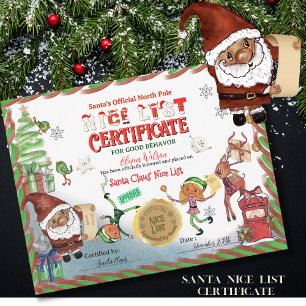 Söta Tomte Elver Officiellt Snälla Listan Certifik Inbjudningar
