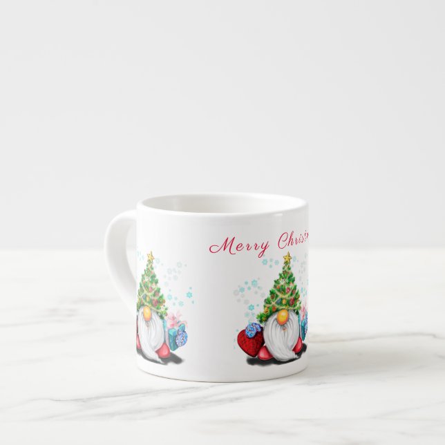 Söta Tomte Jul Espresso Mugg Espressomugg (Framsida vänster)