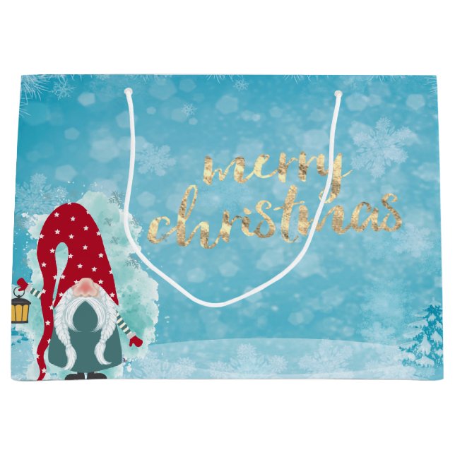 Söta Tomte Snöflingor Jul (Framsidan)